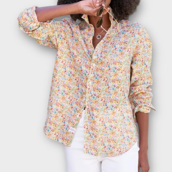 Frank & Eileen Tops - Frank & Eileen Ditsy Floral Eileen Linen Button Down Blouse